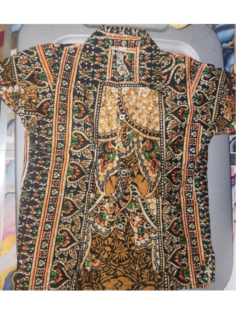 Sacred Threads Indian Cotton Block Print Boho Festival Shirt Tunic